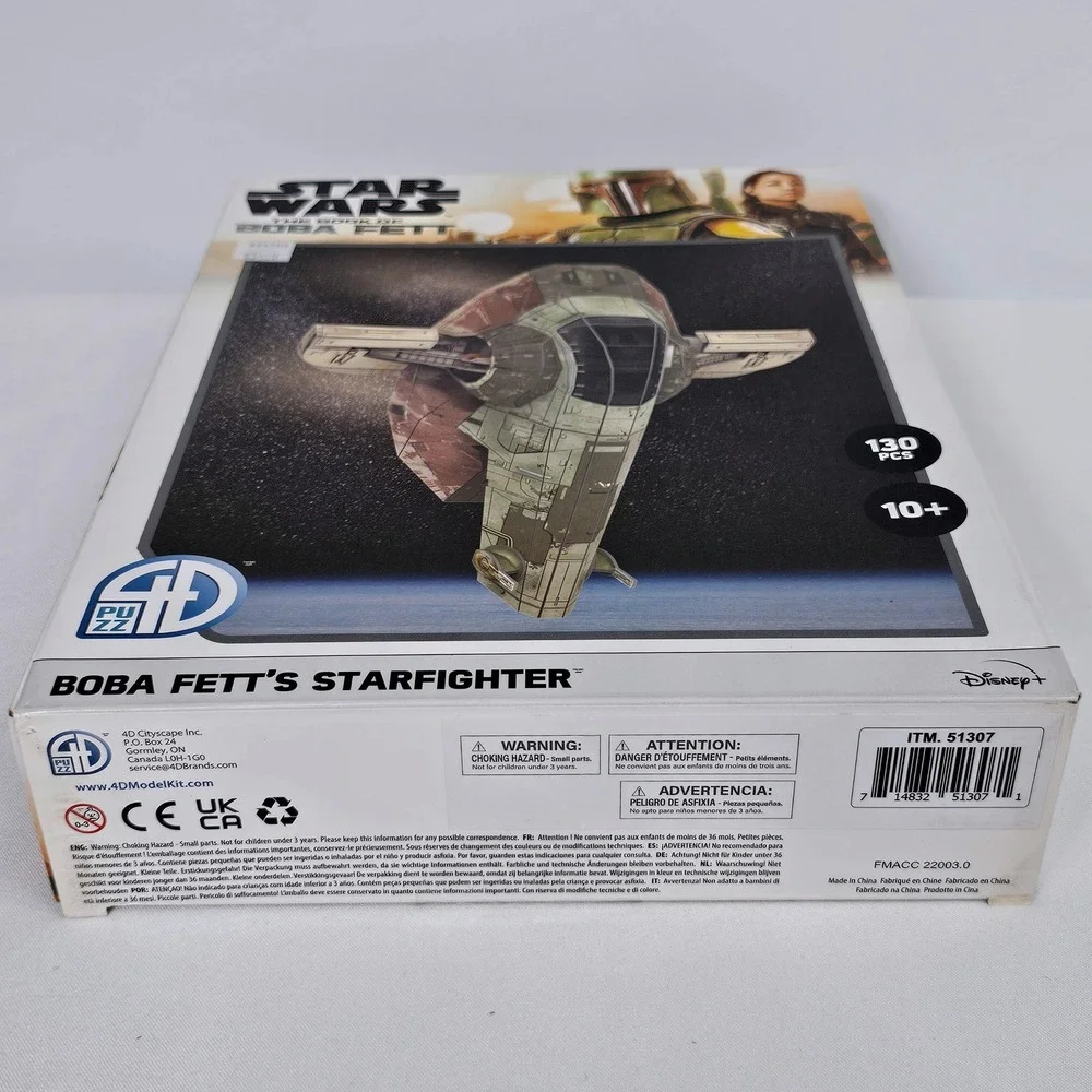 Star‎ Wars Boba Fett Starfighter 4D Precision 3D Model Kit 130 Pcs New 1:60